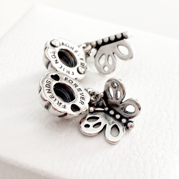 PAIR of Pandora charm dangle " Friends forever " #790531 - Picture 6 of 14
